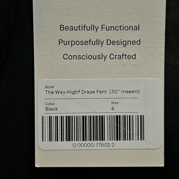 Everlane The Way High Drape Pant Wide Leg Hi-Rise Black Women 4S Inseam 29.5 NWT - Picture 12 of 12